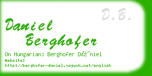 daniel berghofer business card